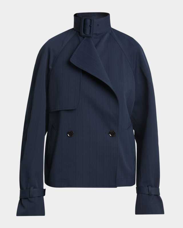 Larissa Technical Nylon Jacquard Short Jacket